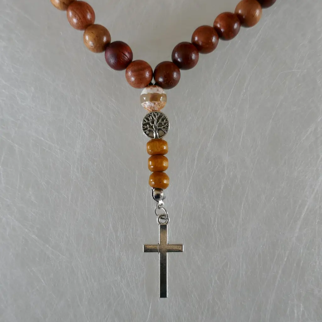 2 Bois de rose et noyer, pierre Tibétaine 8 mm.webp