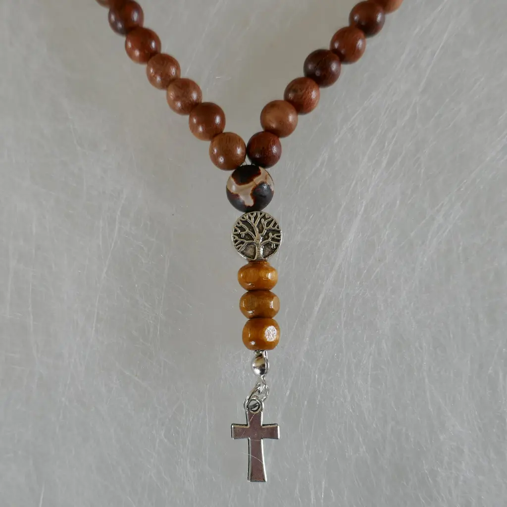 4 Bois de rose et noyer, pierre Tibétaine 6 mm.webp