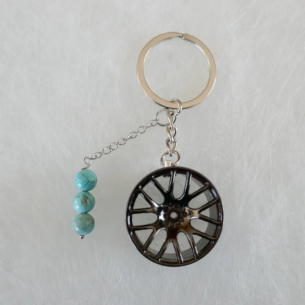 Porte clés jante alliage de zinc 35x16 mm