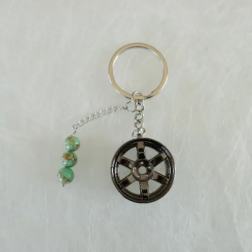 Porte clés jante alliage zinc 30x15 mm