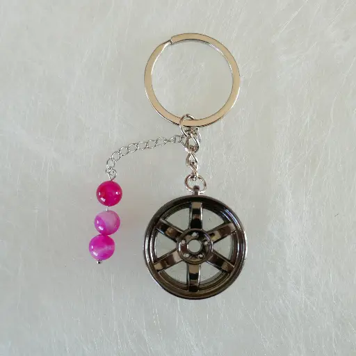 Porte clés jante alliage zinc 30x15 mm