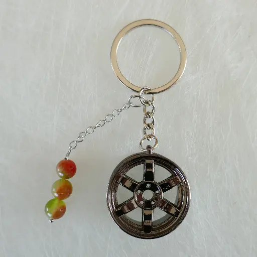 Porte clés jante alliage zinc 30x15 mm