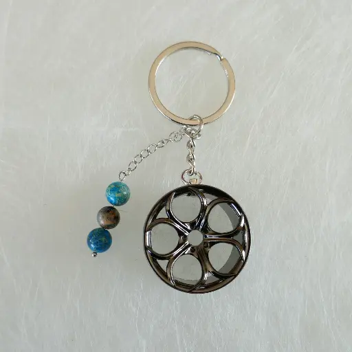 Porte clés jante alliage zinc 35x16 mm
