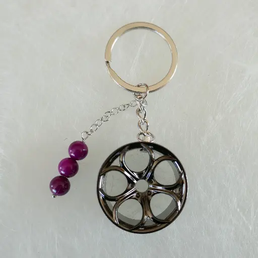 Porte clé jante alliage zinc 35x16 mm