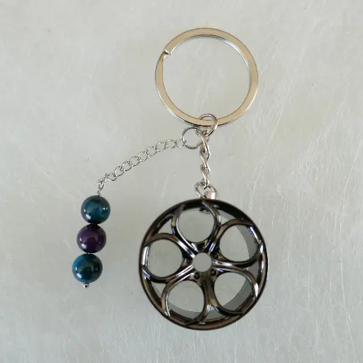Porte clés jante alliage zinc 35x16 mm
