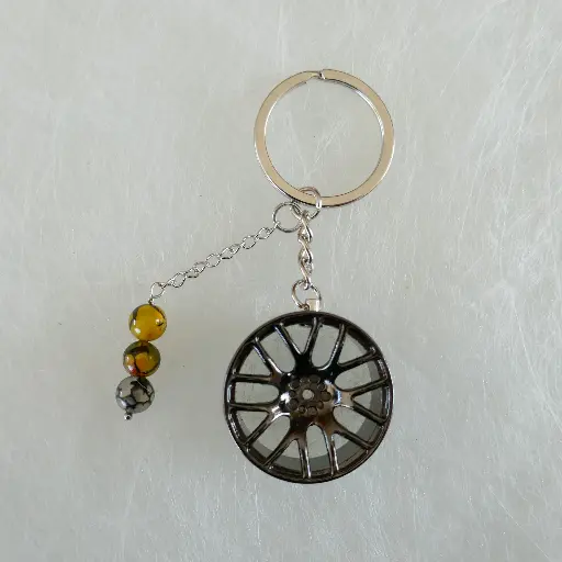 Porte clés jante alliage de zinc 35x16 mm