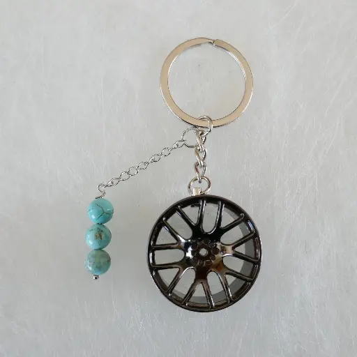 Porte clés jante alliage de zinc 35x16 mm